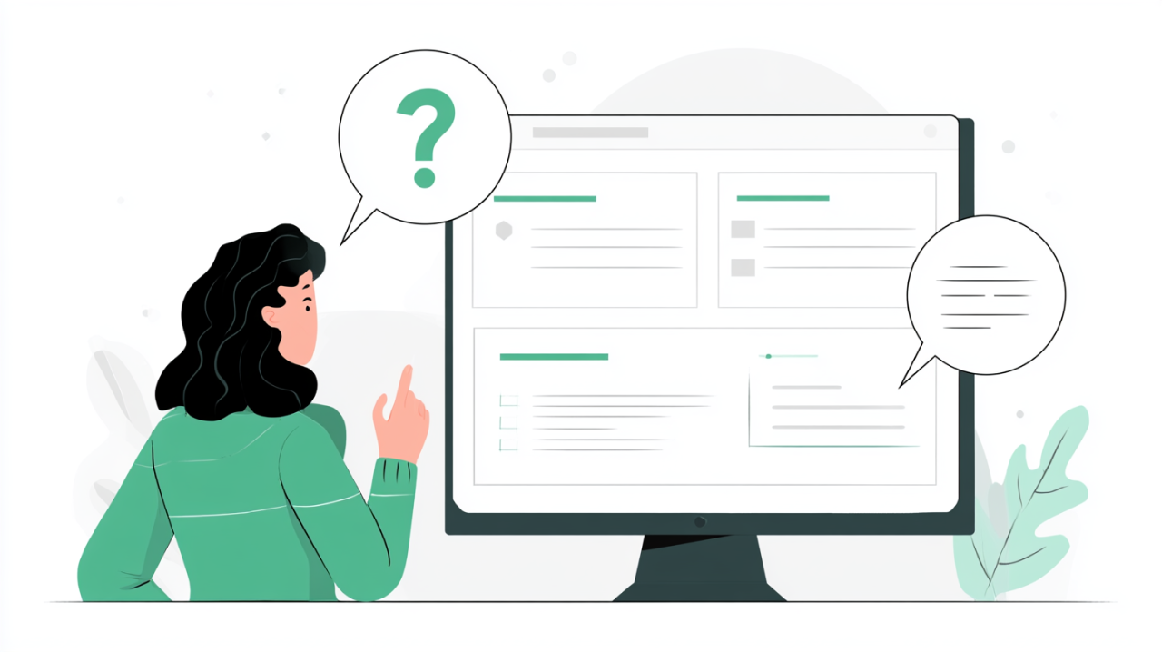 a photo of a person asking a question through a modern AI search interface
